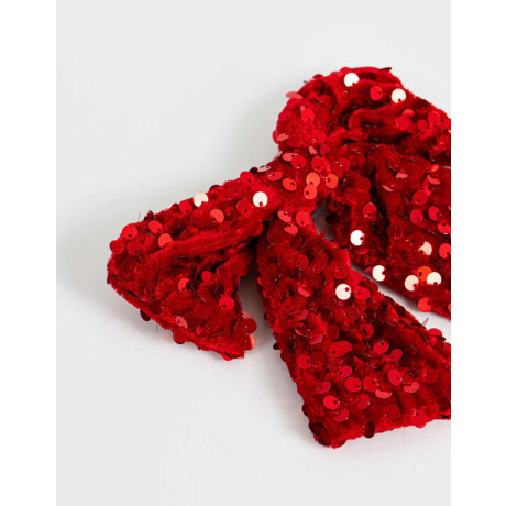 Hebilla Francesa Con Moño Rojo Medio