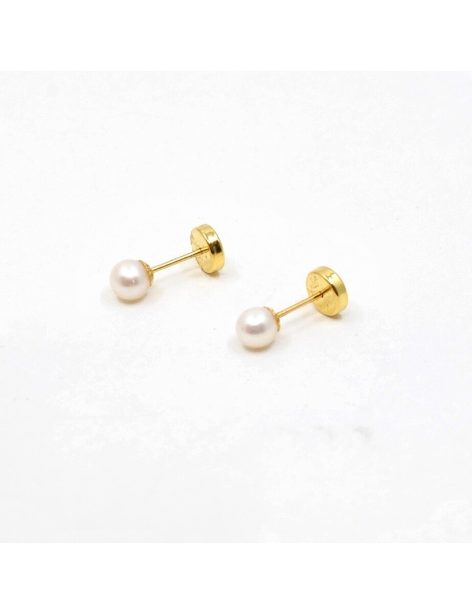 Abridores Perlas 3.50 a 4 Mm en Oro 18 K 