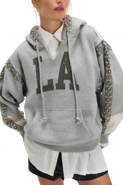 Hoodie Sparkle Gris