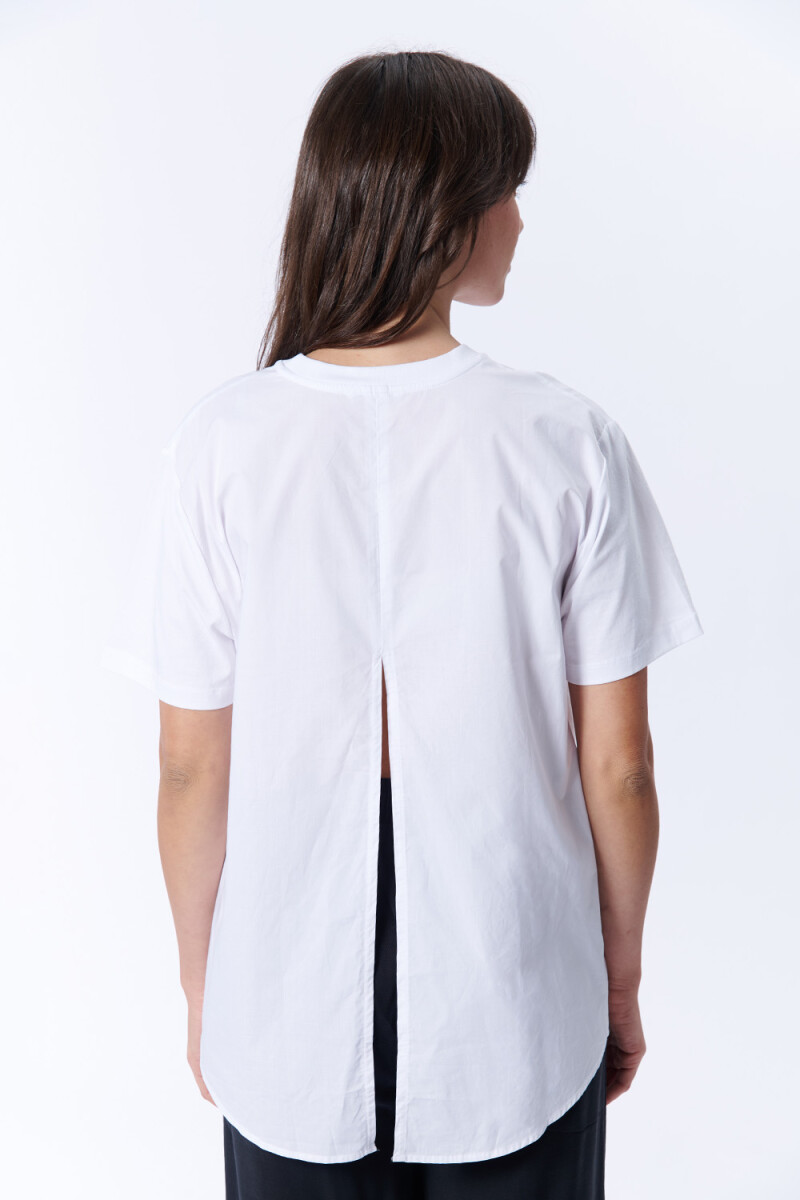 Remera manga corta detalle Blanco