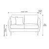 SOFA NEW RIGHE 2C - GRIS 305533 (CD) DISCONTINUADO Unica