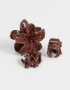 Broches Sets Hawaianas Set De Broches Flor Hawaiana - Marron Chocolate