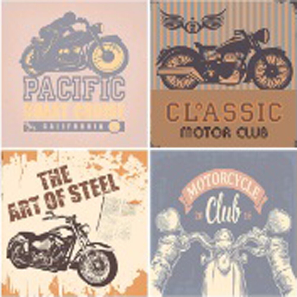 REVESTIMIENTO DECORADO QUARTER MOTOS "A" 20X20 CM Revestimiento Decorado Quarter Motos "a" 20x20 Cm