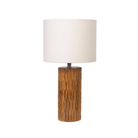 LAMPARA MADERA NATURAL-BEIGE DE MESA