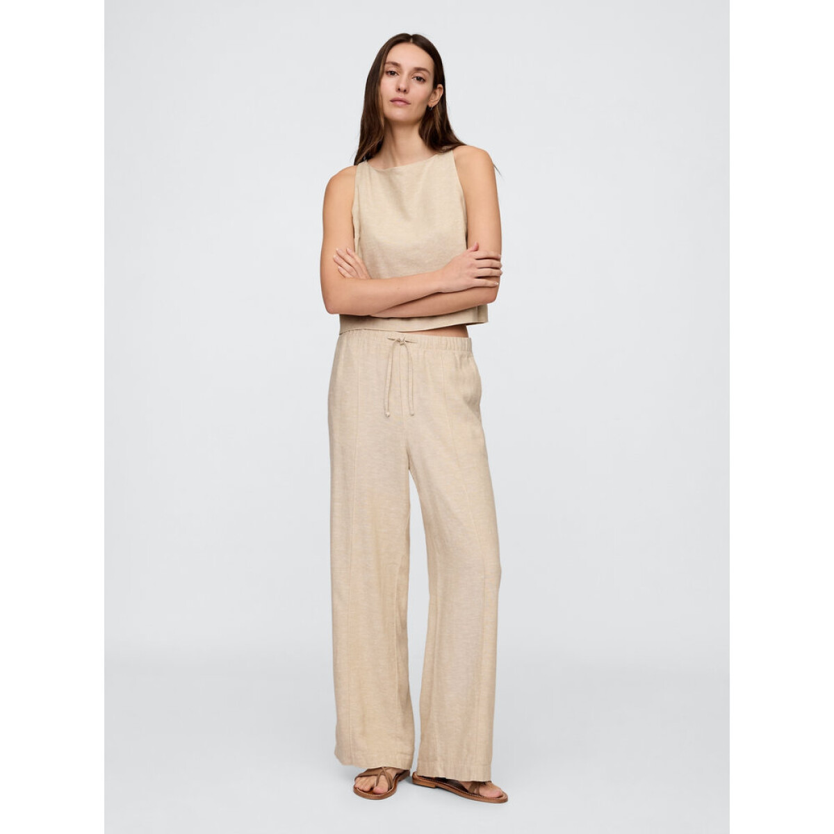 V-LINEN PULL ON WL - FLAX LINEN 