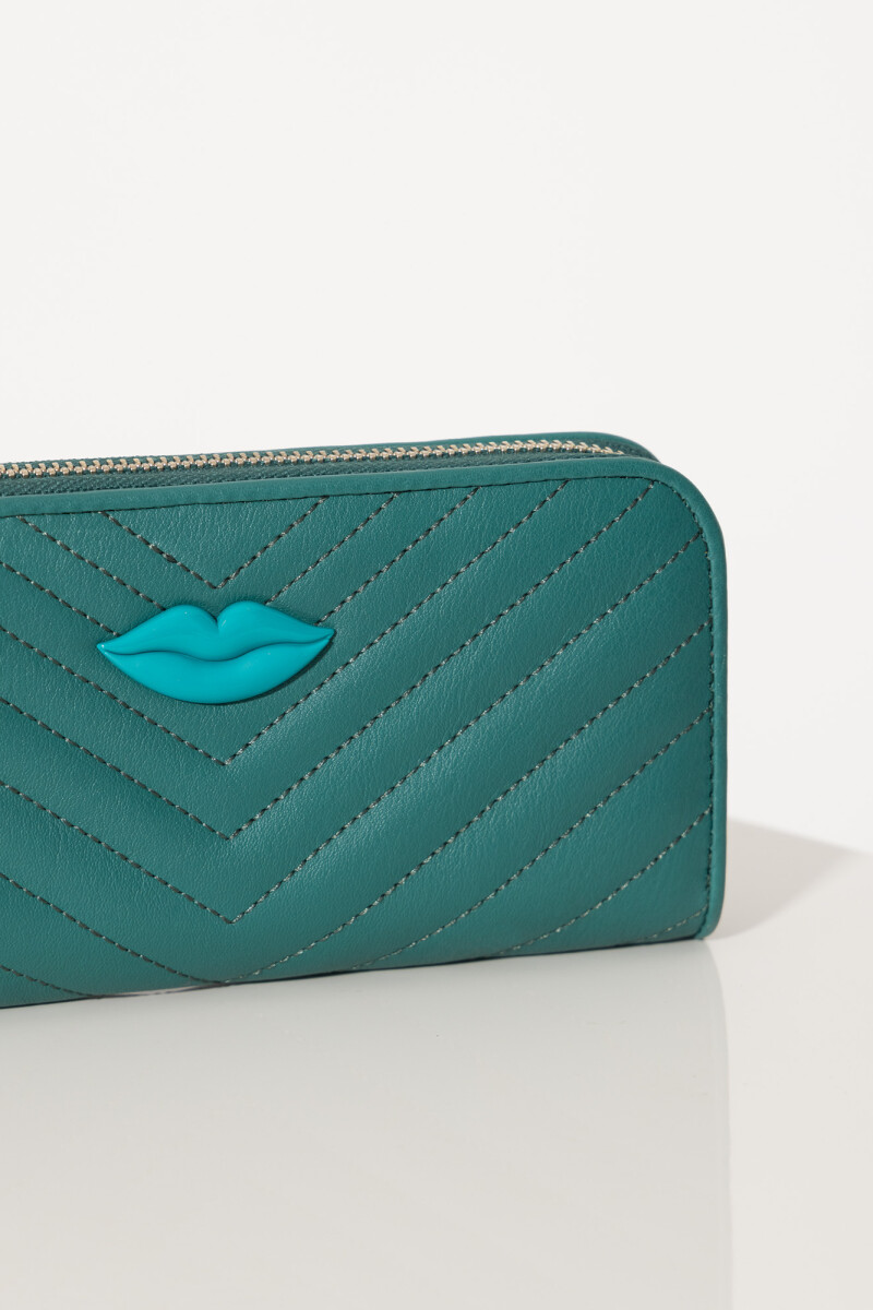 MAXI BILLETERA LIPSTICK Verde Seco