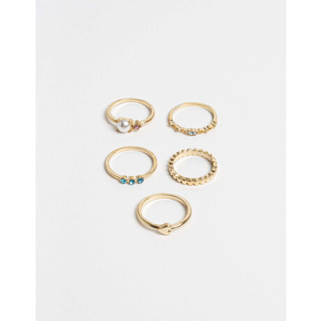 Anillos Sets De Metal Dorado