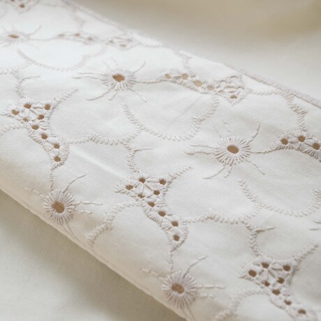 JGO SÁBANAS KING ALGODON NATURAL-BEIGE BRODERIE 200H ARENA