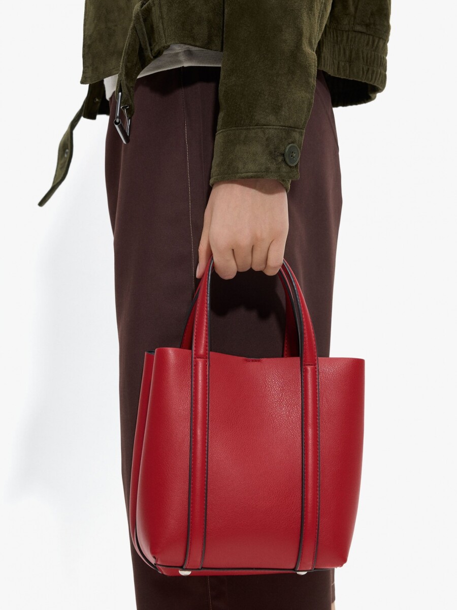 Bolso Tote Con Bandolera S rojo