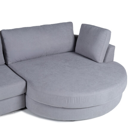 Rinconera Lotus - Tela Microfibra - Chaise Derecho 12074 (Gris)
