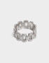 Anillos Medianos y Grandes De metal Anillo De Metal Bold - Plateado