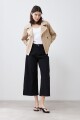 Pantalón culotte pierna ancha negro