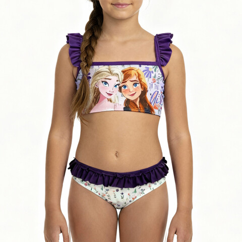 Malla Infantil Bikini 2 Piezas Frozen Talle 4/10 LILA