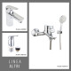 Grifería Bronce: Lavatorio, Ducha Ext. y Bidet c/Transf. 000