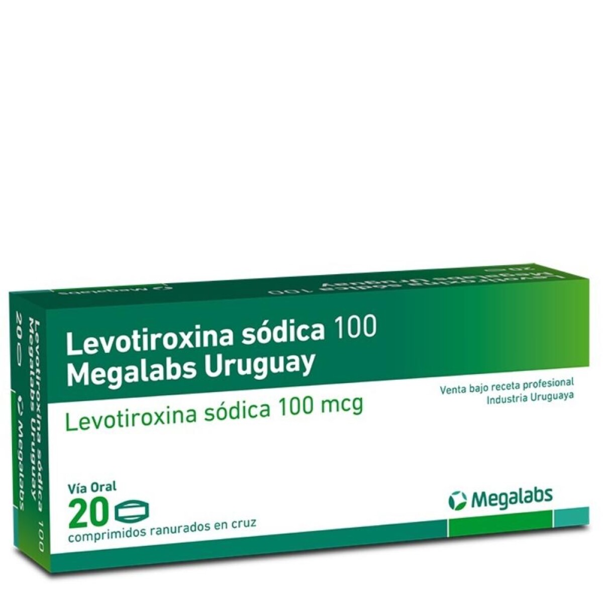 Levotiroxina Megalabs 100mg 20 Comprimidos 