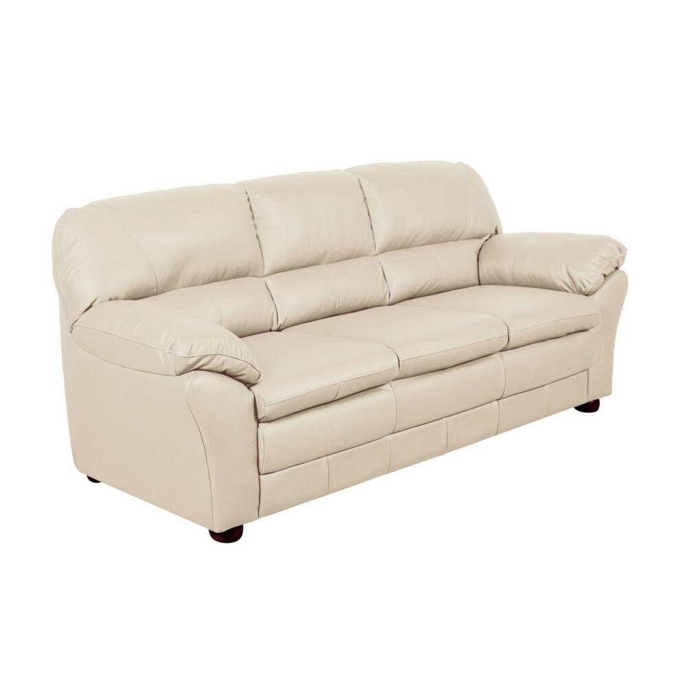 SILLÓN 3 CUERPOS CUERO NATURAL-BEIGE FLORENCIA CRUDO