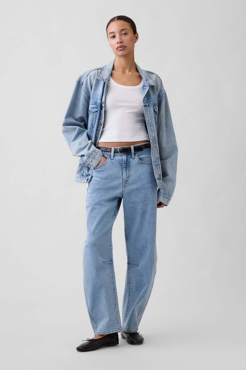 Jean Barrel Mujer Light Wash