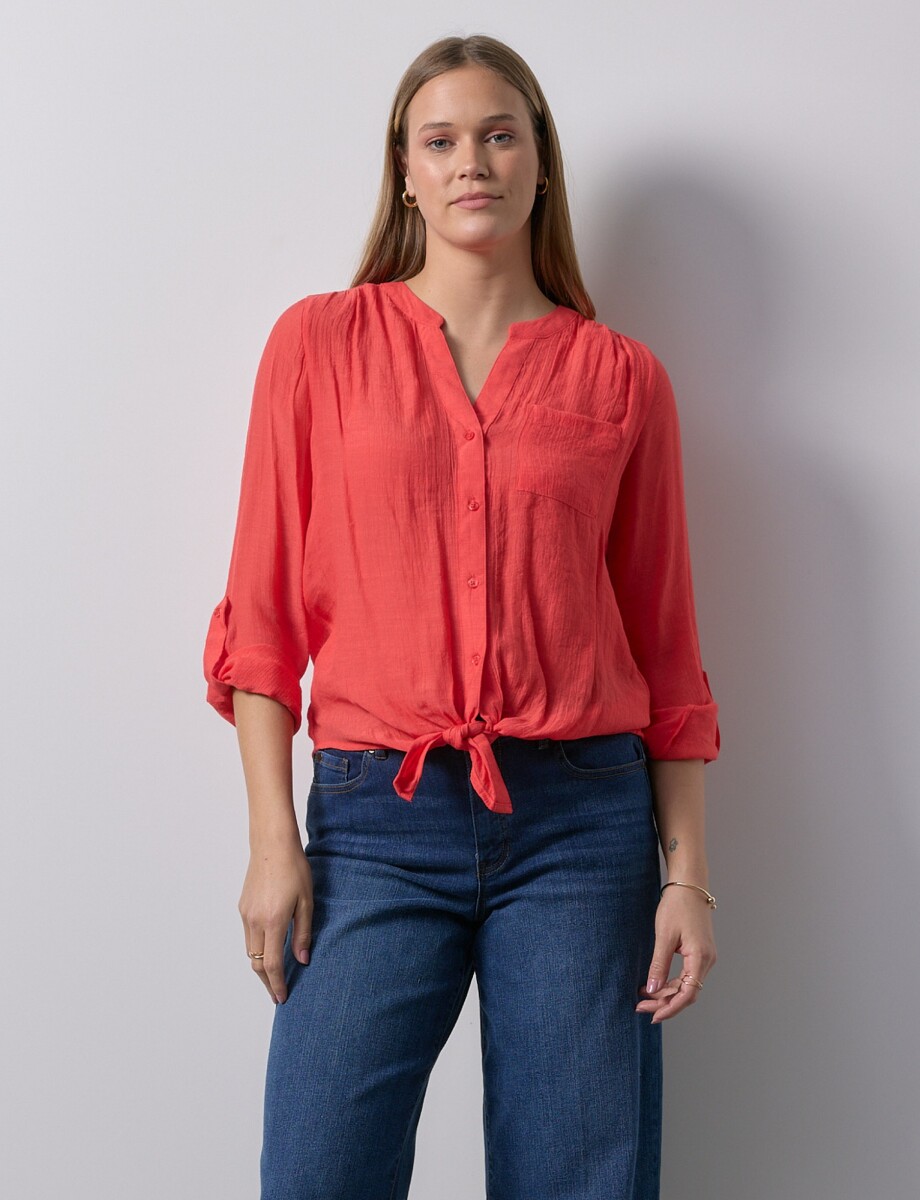 Blusa Nudo Botones - Rojo 