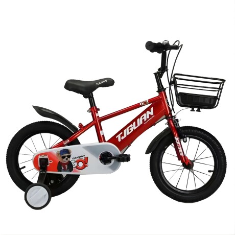 Bicicleta Infantil Tiguan Rodado 16 Con Rueditas Auxiliares Rojo