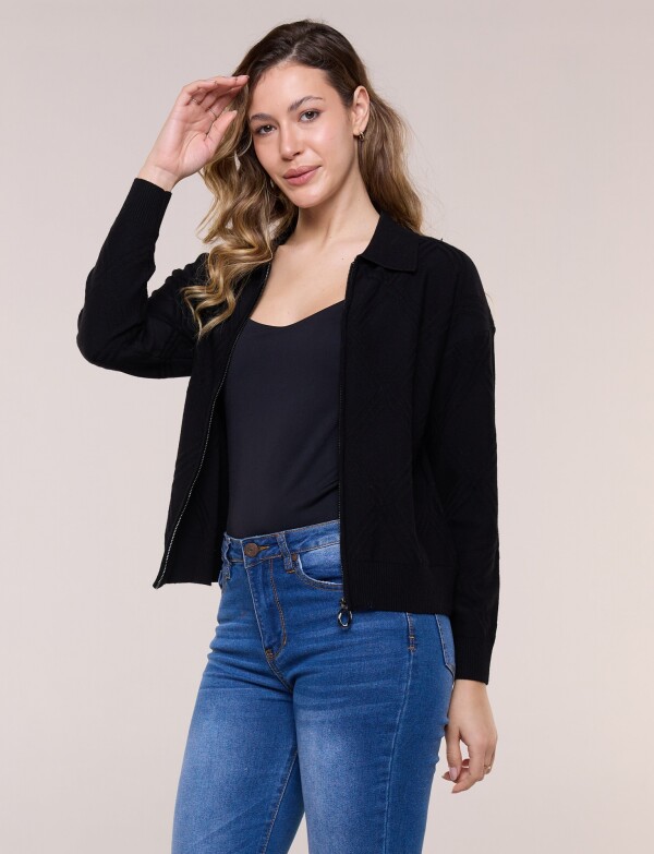 Cardigan Rombos NEGRO