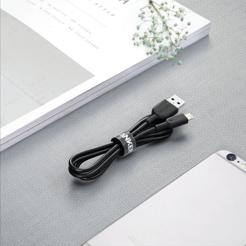 Cable de datos Anker Para Apple USB a Lightning 1mts Negro Cable de datos Anker Para Apple USB a Lightning 1mts Negro