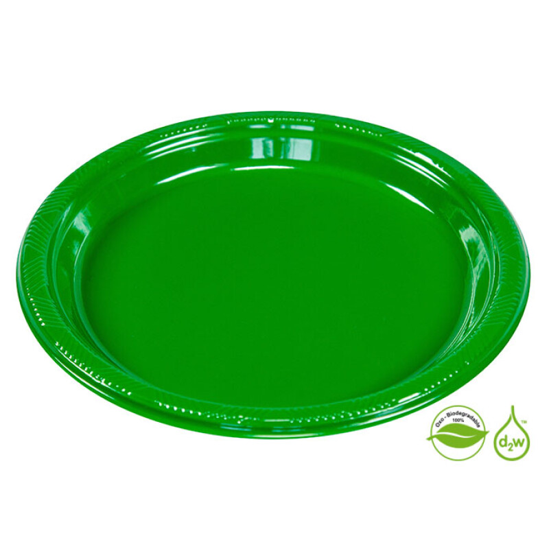 Plato Biodegradable 15cm x10Un Verde