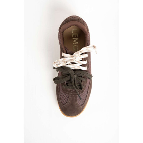 Zapatilla Combinada Chocolate