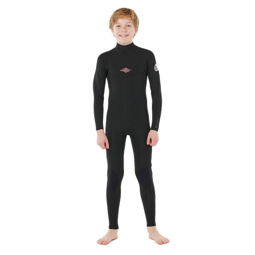 Traje Rip Curl Dawn Patrol de Niño Back Zip 4/3 - Negro Traje Rip Curl Dawn Patrol de Niño Back Zip 4/3 - Negro
