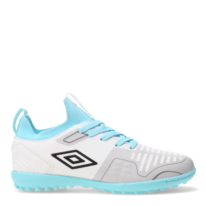Championes Infantiles Umbro Flash HG Blanco - Celeste
