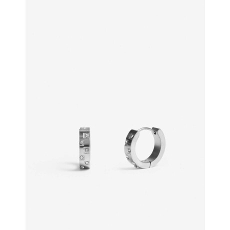 Aros Argollas Cubic zirconia Plateado