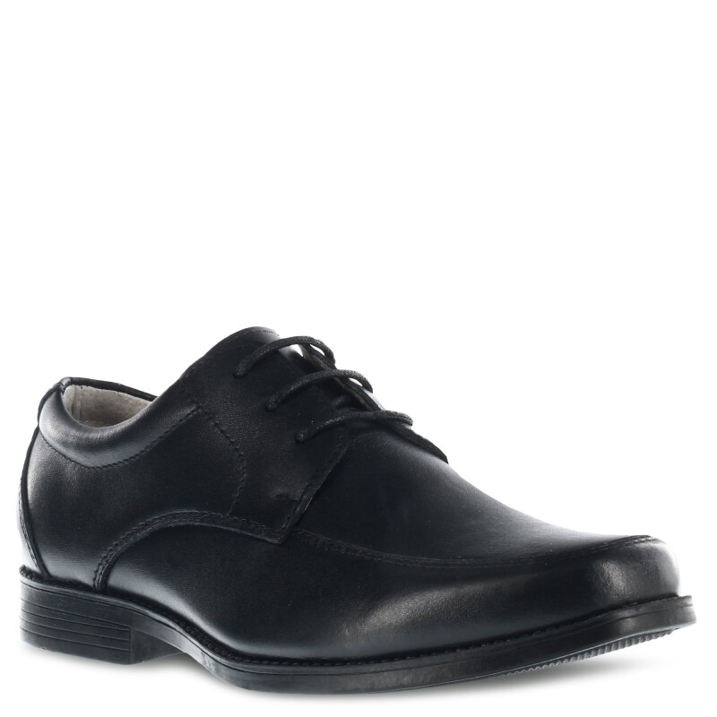 Zapato de Niño Boomerang LORD de cuero acordonado colegial Negro