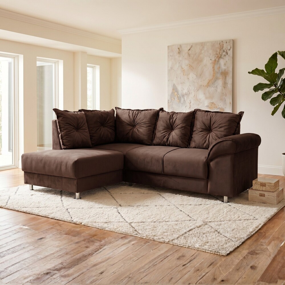 Sillón Esquinero 5 lugares - Bari Marrón Oscuro