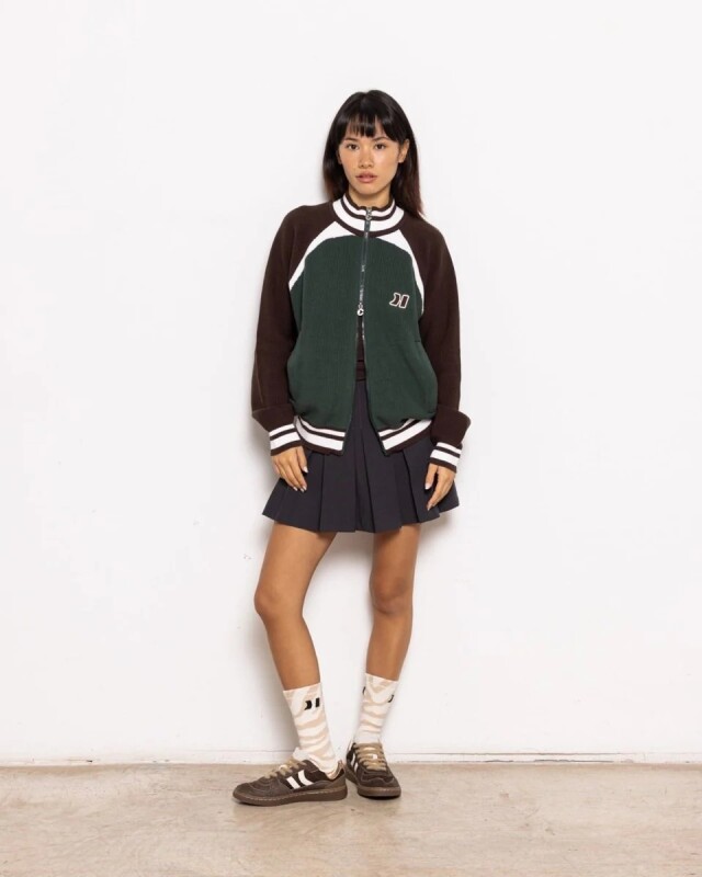 Coolway Campera Basil Green Knit Zipper Coolway Campera Basil Green Knit Zipper