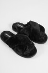 Pantufla sof cruzada negro