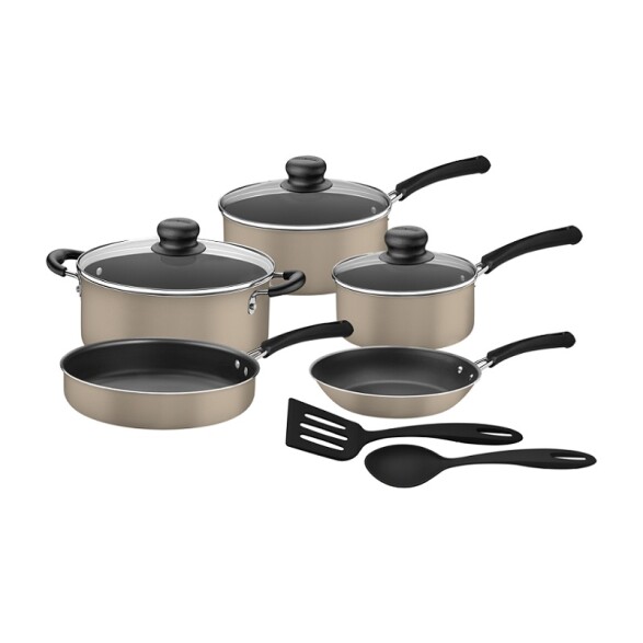 Batería cocina champagne 7 pzas. "Simple Cooking" TR6252