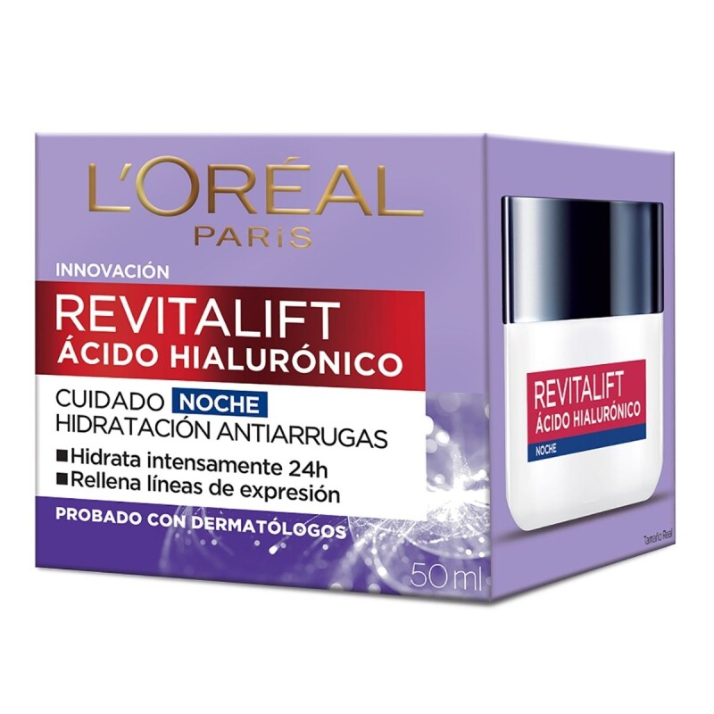 Crema Facial L'Oréal Revitalift Ácido Hialurónico Noche 50 ML