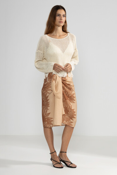 FRINGES SWEATER Cream