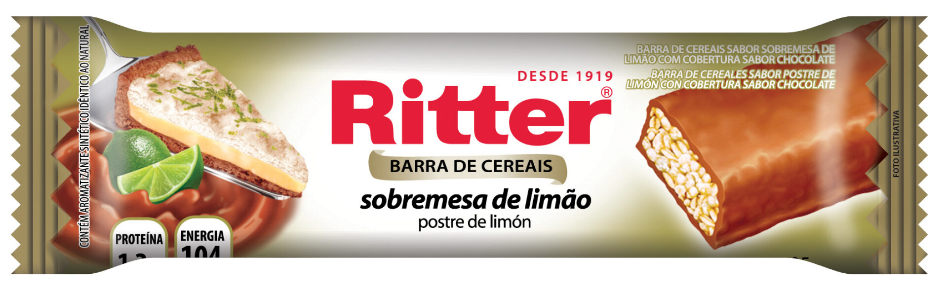 BARRA CEREAL RITTER 25G POSTRE DE LIMON 
