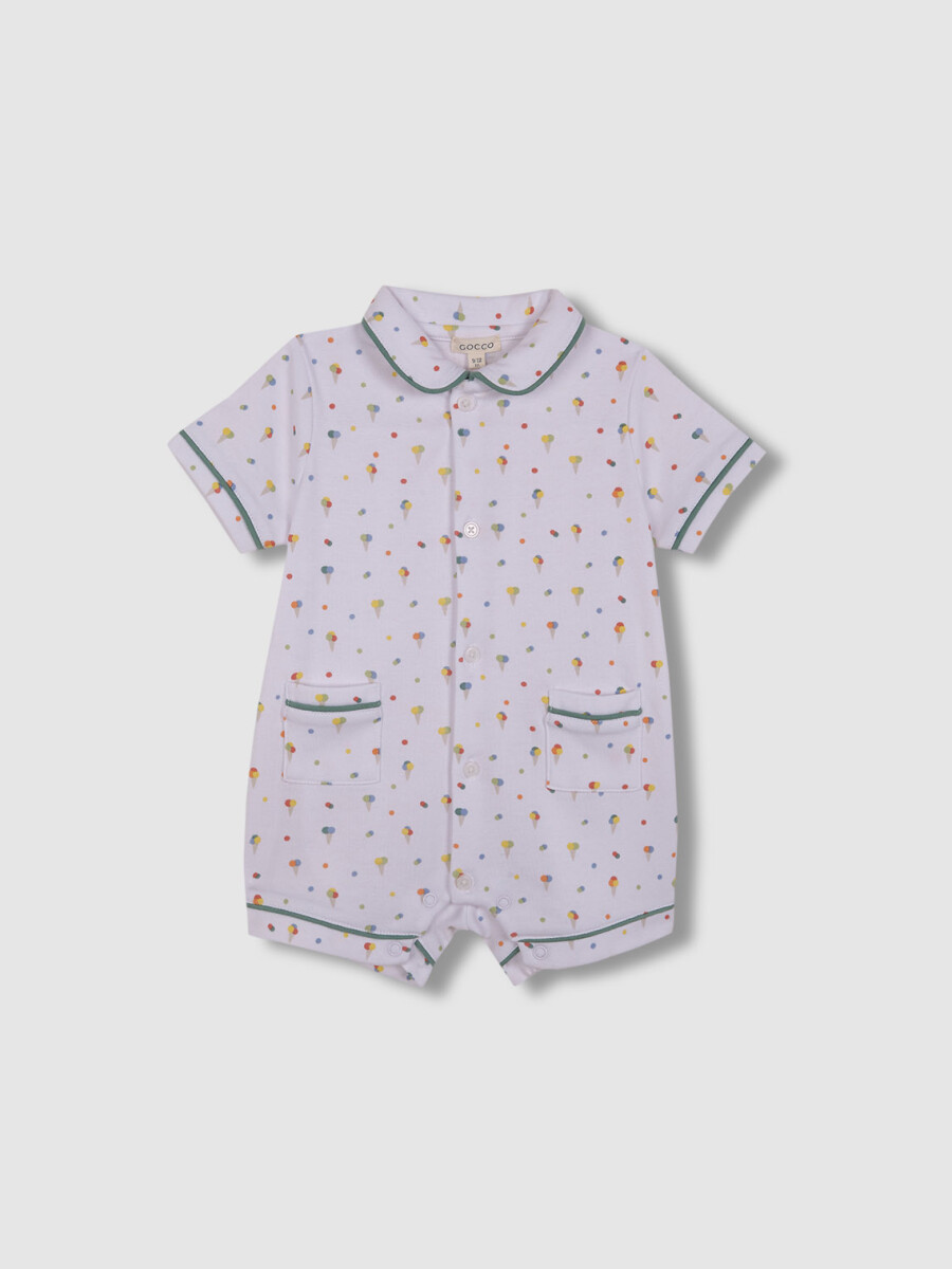 Pijama Estampado Helados Blanco