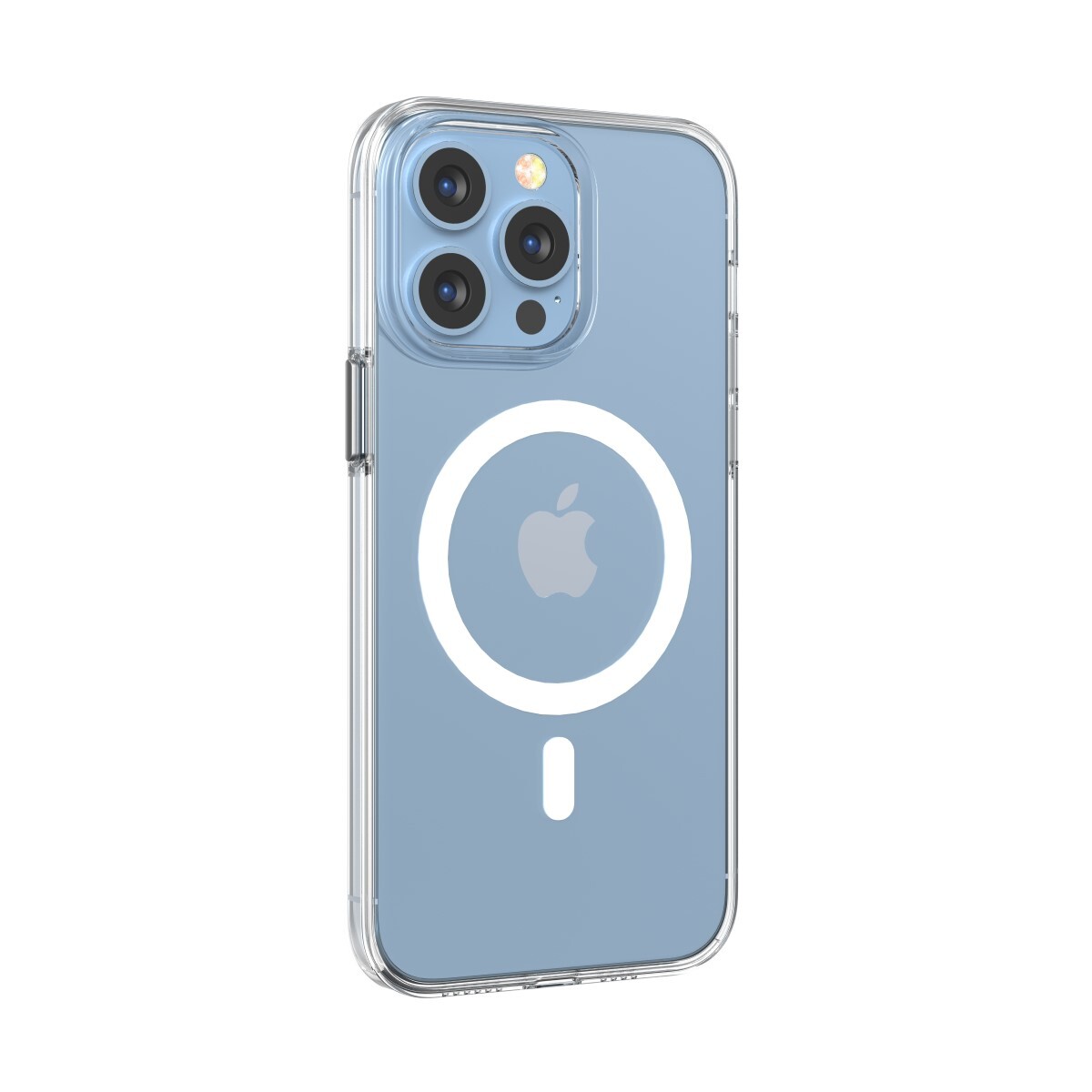 Protector case para iphone 14 magnético reforzado devia elemental - Transparente 