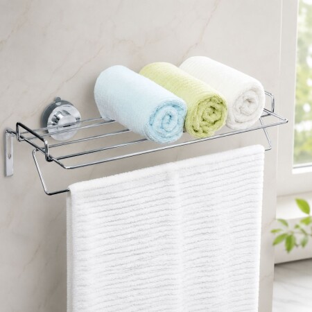 Organizador De Toallas Con Ventosa Acero Inox Organizador De Toallas Con Ventosa Acero Inox