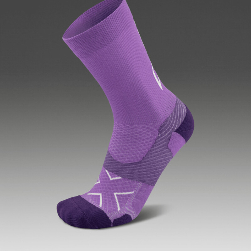 Vectr Light Cushion Crew Socks - Unisex Thistle/white