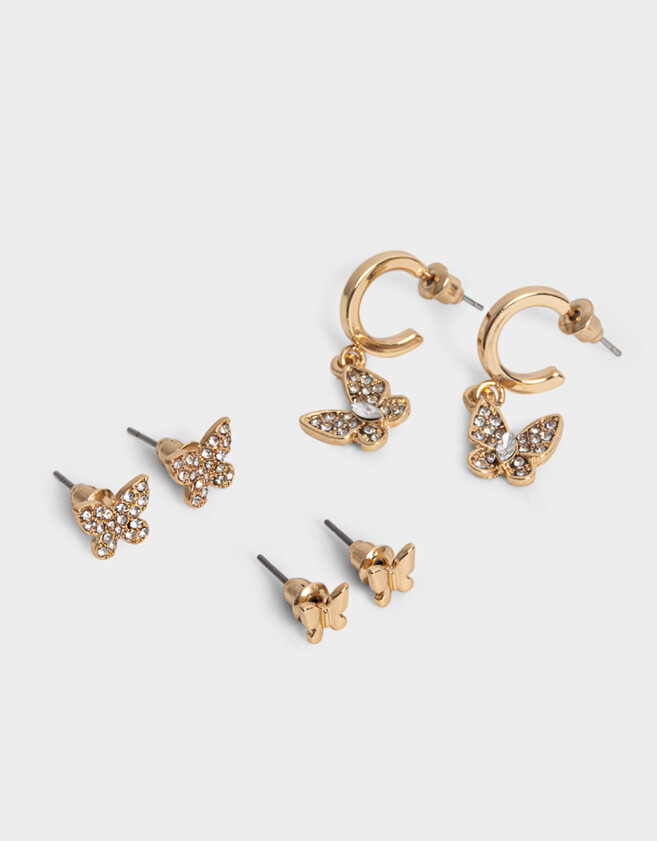 Aros Sets Bañada en Oro Aro Set Bañado En Oro - Dorado