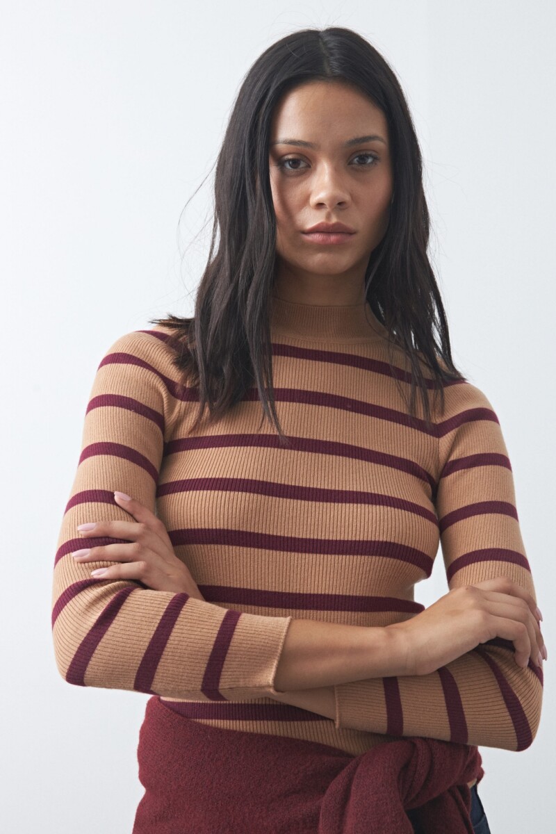 POLERA TRINAS Rosa Tostado