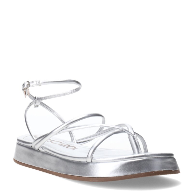 Sandalias de Mujer Miss Carol DAVV con tiras finas Plateado