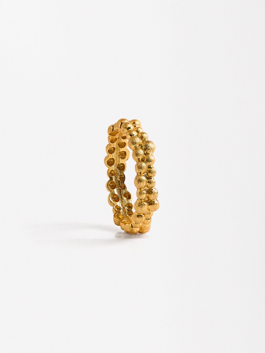 Anillo Dorado - Plata De Ley 925 dorado
