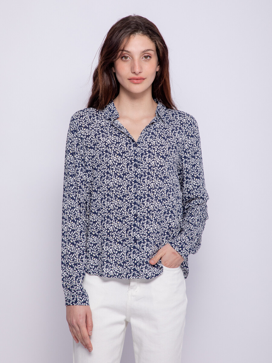 CAMISA AURORA - Blanco/Azul 