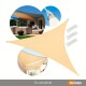Toldo Impermeable Exterior Protección Uv Triangular 3x3x3m Beige Toldo Impermeable Exterior Protección Uv Triangular 3x3x3m Beige