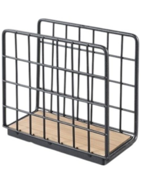 SERVILLETERO 16X8x14CMS ACERO NEGRO Y BAMBU SERVILLETERO 16X8x14CMS ACERO NEGRO Y BAMBU