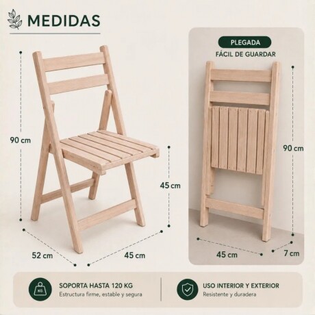 Silla Plegable Madera Eucaliptus Silla Plegable Madera Eucaliptus